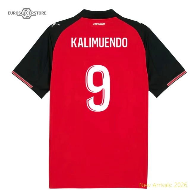 2025-2026 Stade Rennais Home Shirt (Kalimuendo 9)-Vantage Point Soccer